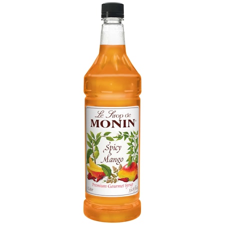 MONIN Monin Spicy Mango Syrup 1 Liter Bottle, PK4 M-FR122F